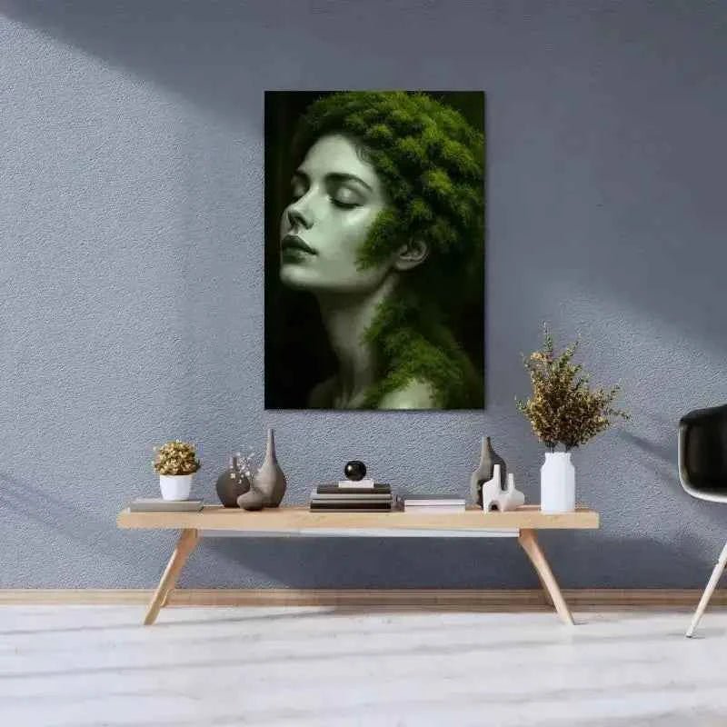 Gaia Leinwandbild: Wurzeln träumen in grüner Erdleinwand