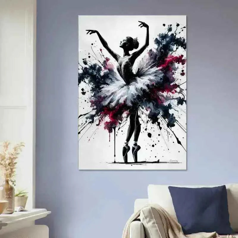 Ballerina-Leinwand Tanz der Ekstase mit Bewegung und Curiocanvas-Splatter