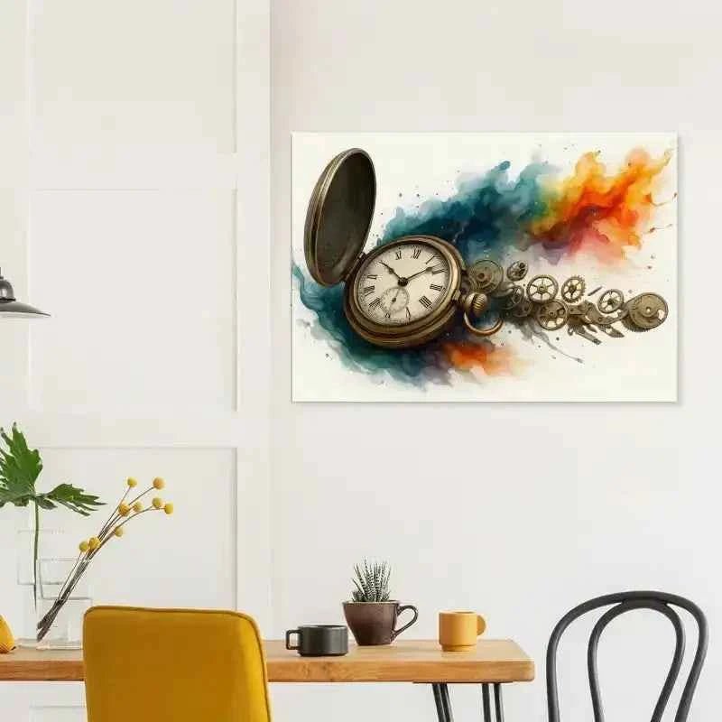 Steampunk Taschenuhr Wandkunst Uhrwerk der Zeit Curiocanvas