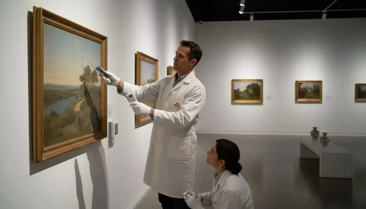 Goldgerahmtes landschaftsgemälde in öl auf leinwand zeigt eine pastorale szene kunstwerke richtig pflegen mit mikrofaserartige tücher für kunst lange erstrahlt