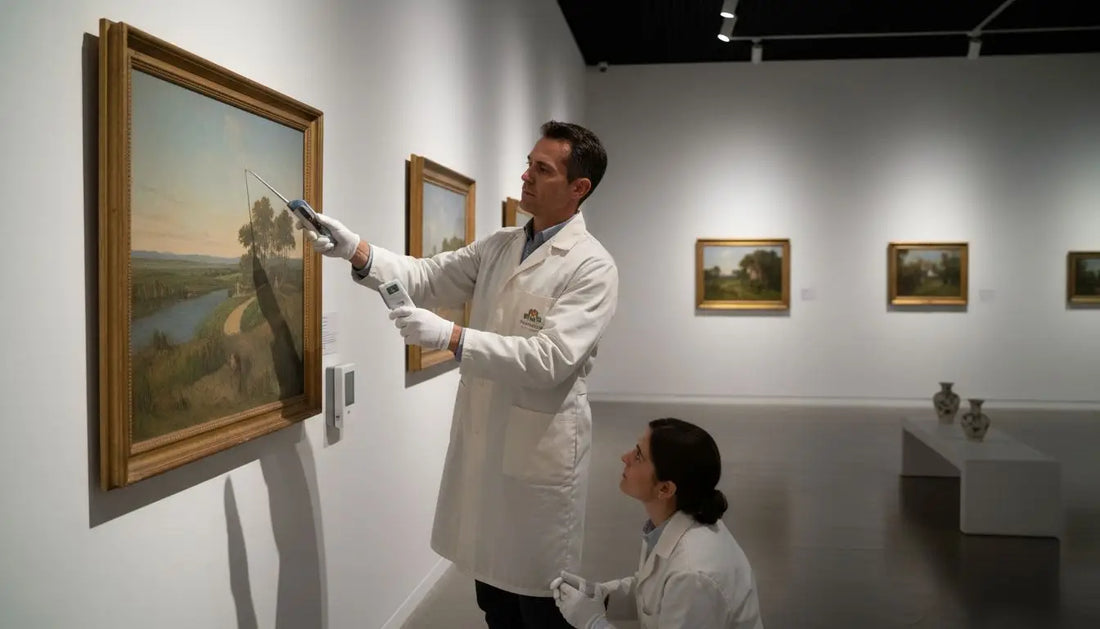 Goldgerahmtes Landschaftsgemälde mit pastoraler Szene, Ölgemälde