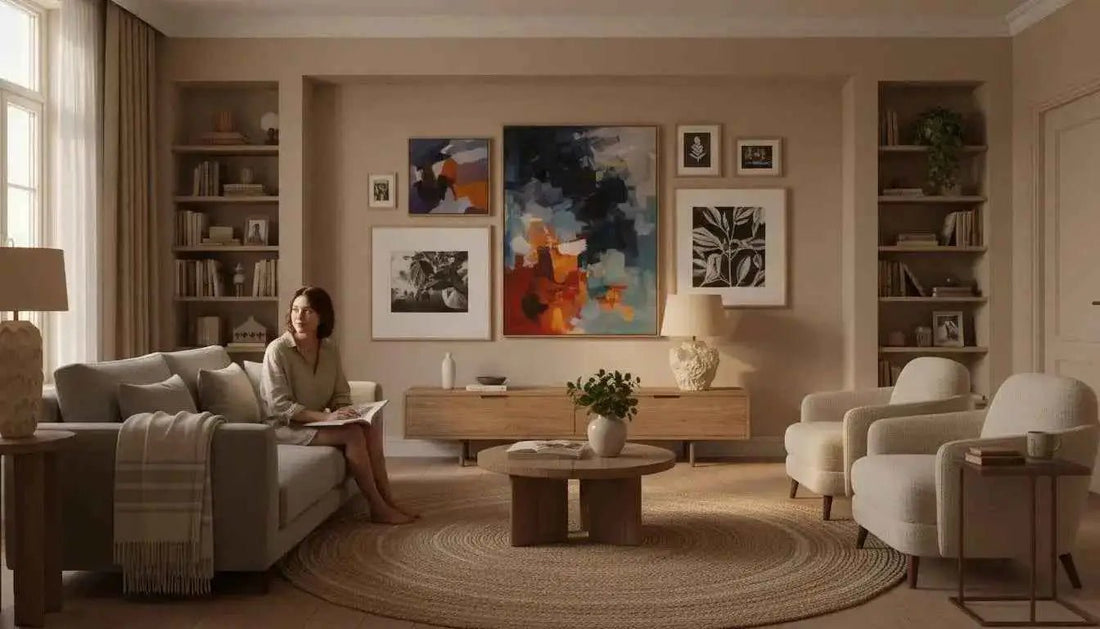 Wohnzimmer mit Kunst verschönern: Ihr einzigartiger Stil - Curiocanvas