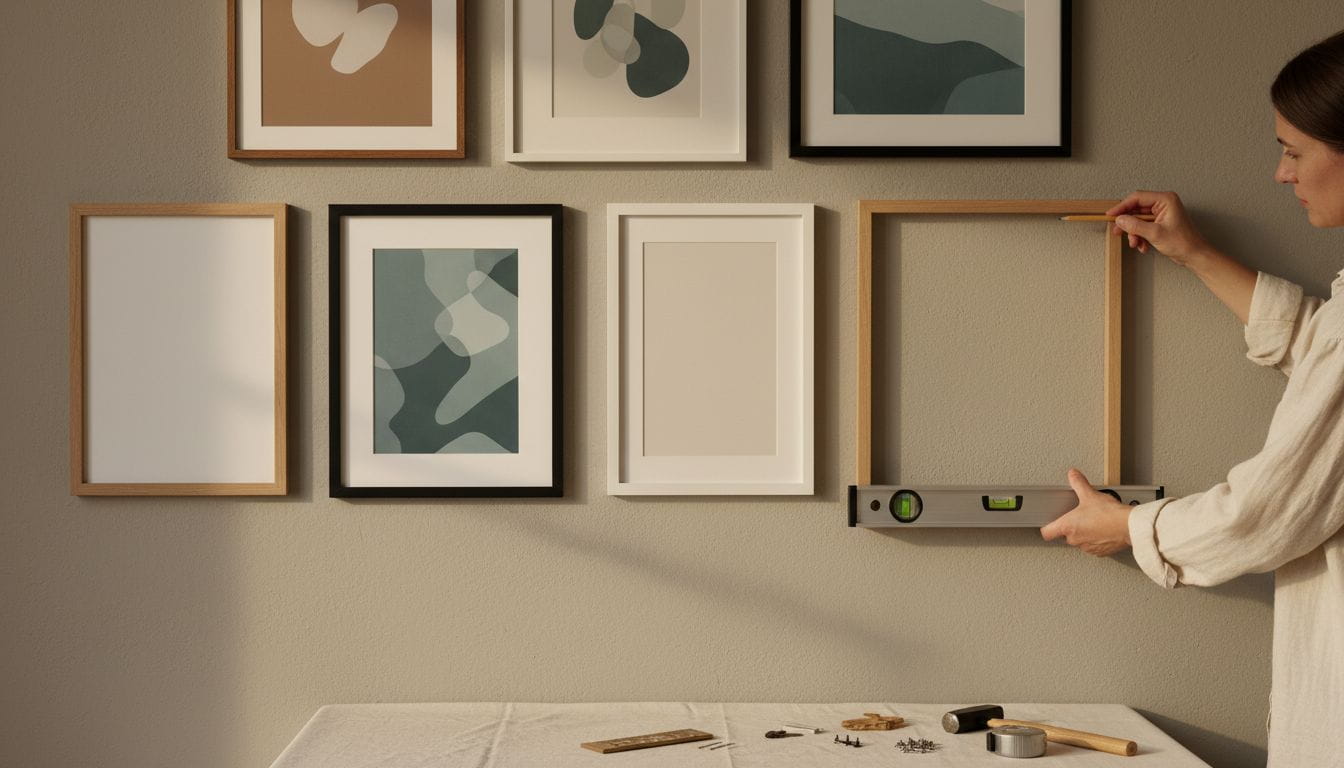 détail de suspension de l'œuvre d'art