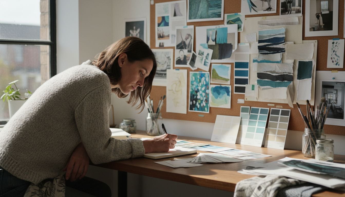 Subject selection, canvas painting, process