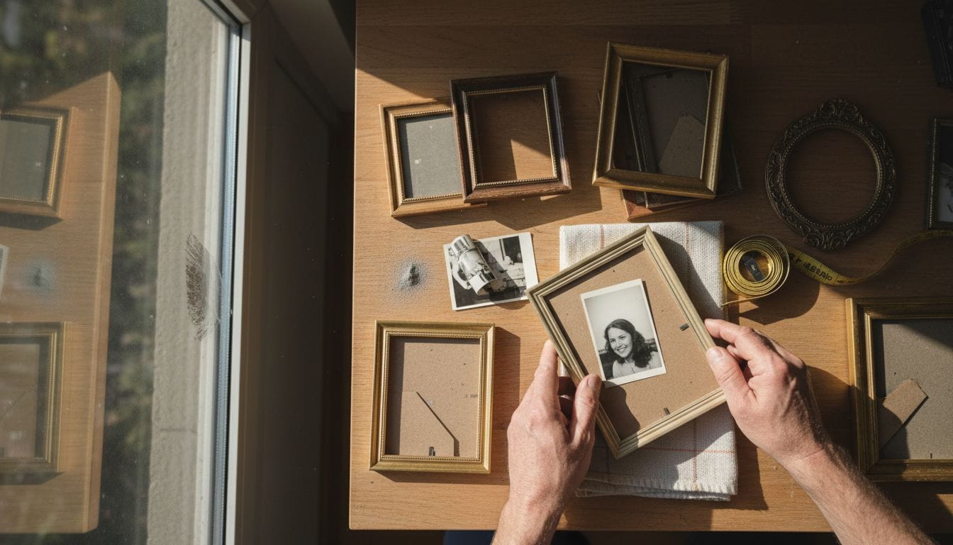 Vue détaillée de cadres photo de différentes tailles et modèles