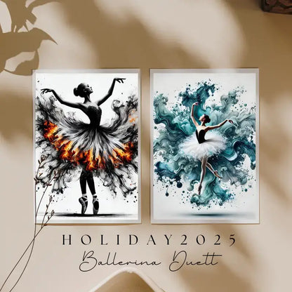 Ballerina Duett Wandkunst-Set 2025 als Prints & visuelle Kunst