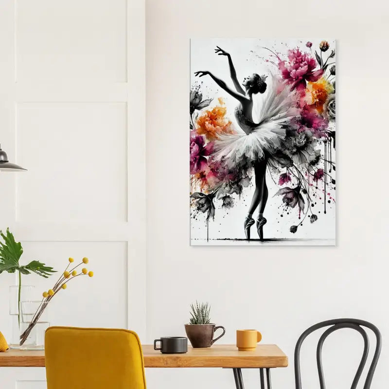 Ballerina Aquarellkunstdruck aus dem Kunstwerk Blütentanz der Stille