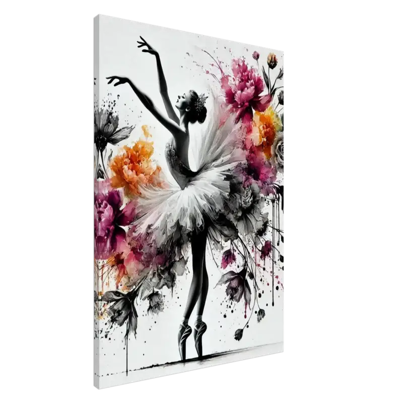 Ballerina in florale Wasserfarbe für das Produkt Blütentanz der Stille