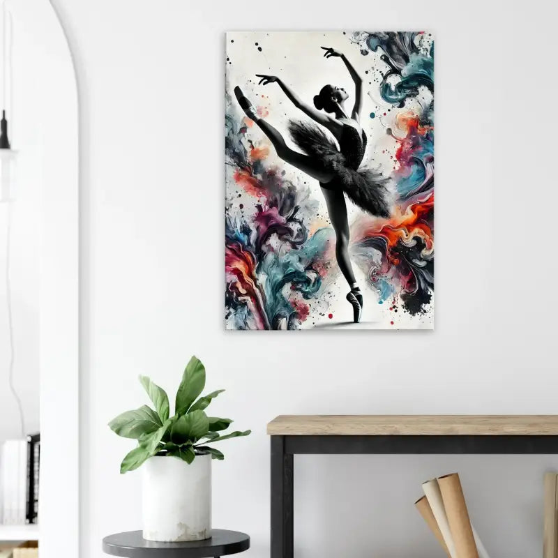 Ballerina Kunstdruck für Wanddekoration in dem Kunstwerk Farbtanz