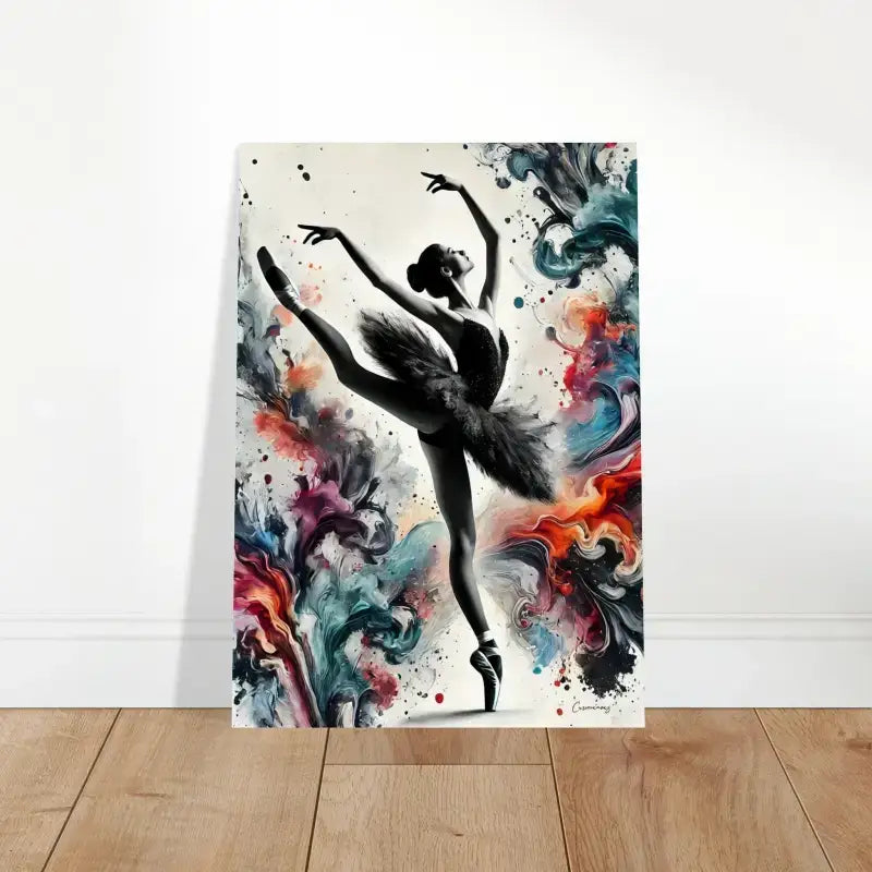 Aquarell-Balletttänzerin-Leinwanddruck im Farbtanz Poster