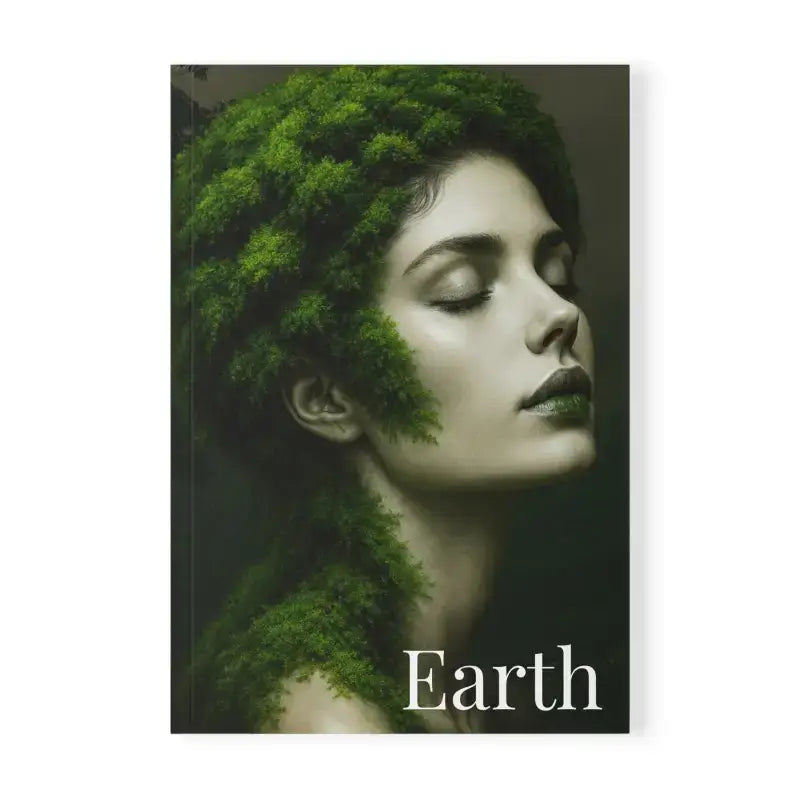 Gaia Erde Journal mit grünem Laubkronen-Poster
