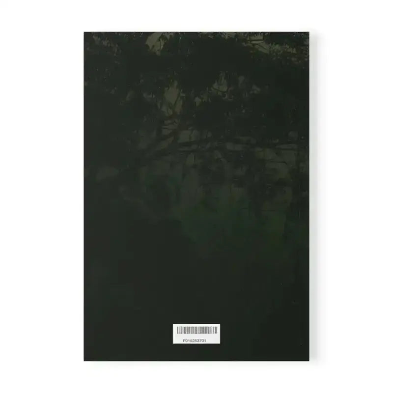 Schwarzes Tarnmuster-Notizbuch Gaia Erde mit Barcode-Etikett