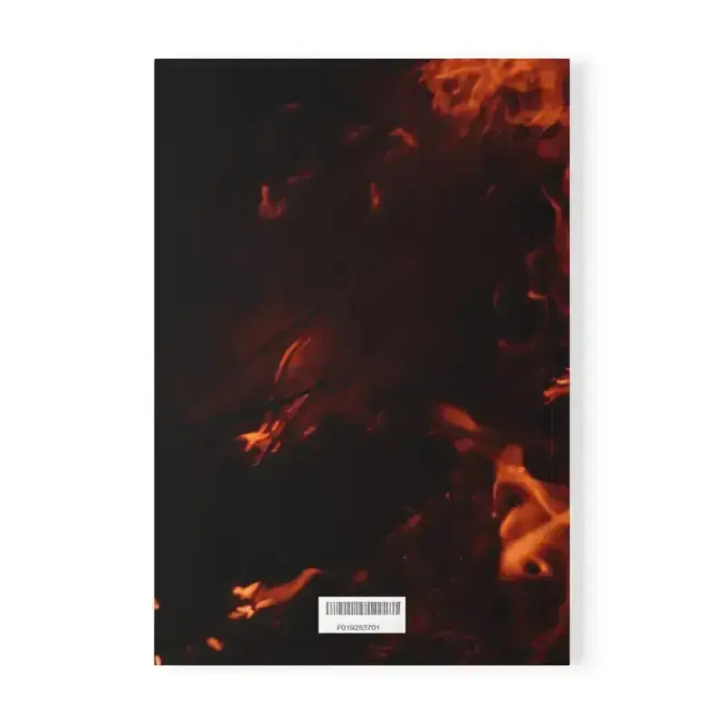 Abstraktes Poster in Dunkelrot und Schwarz mit Flammen-Design, GAIA Feuer Element