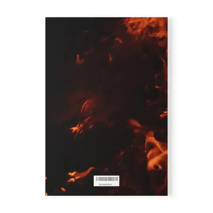 Abstraktes Poster in Dunkelrot und Schwarz mit Flammen-Design, GAIA Feuer Element