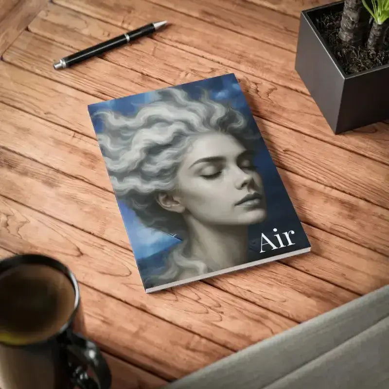 GAIA Luft Element: 2019 Air Magazin mit Frauen-Gesicht auf Cover