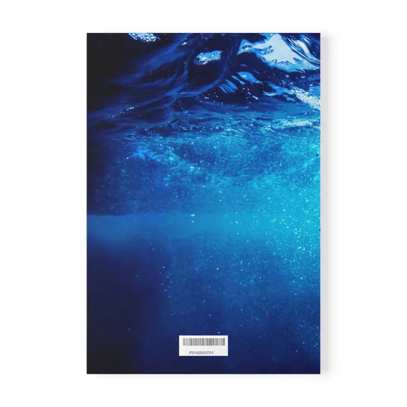 Notizbuch GAIA – Water Element mit Unterwasserszene, Blasen und Lichtreflexen