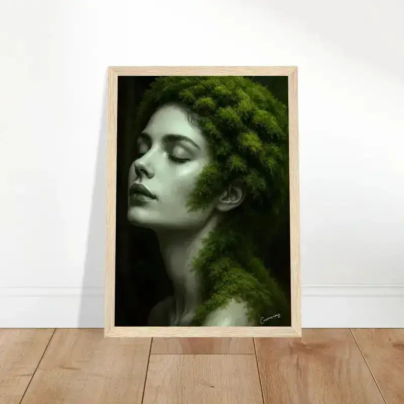 Grünes Laub-Porträt-Gerahmtes Poster: Wenn Wurzeln träumen