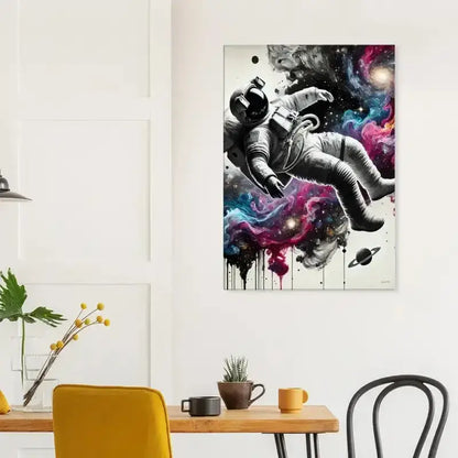 Astronaut Leinwand-Poster Galaxien im Fluss mit kosmischer Galaxy-Design