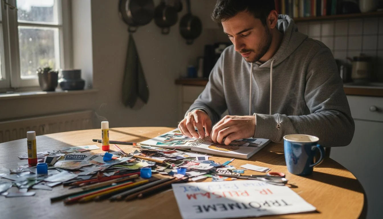 Mann in grauer Hoodie für geist bewusst curiocanvas kunst