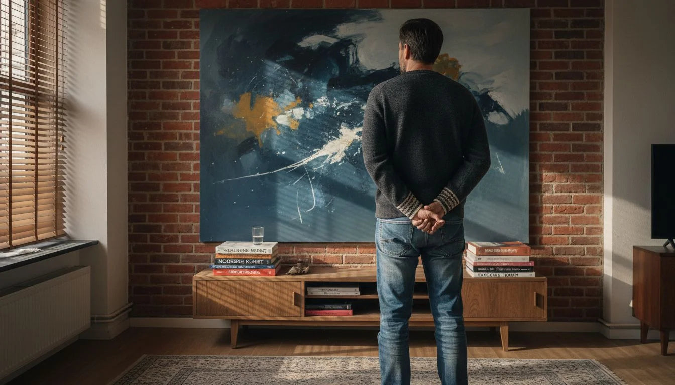 Abstraktes Gemälde mit symbolischen Darstellungen von veränderten Bewusstseinszuständen