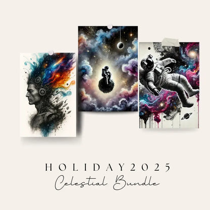 Himmlisches Wand-Trio: Kosmisches Poster-Set mit Galaxie-Motiven 2025