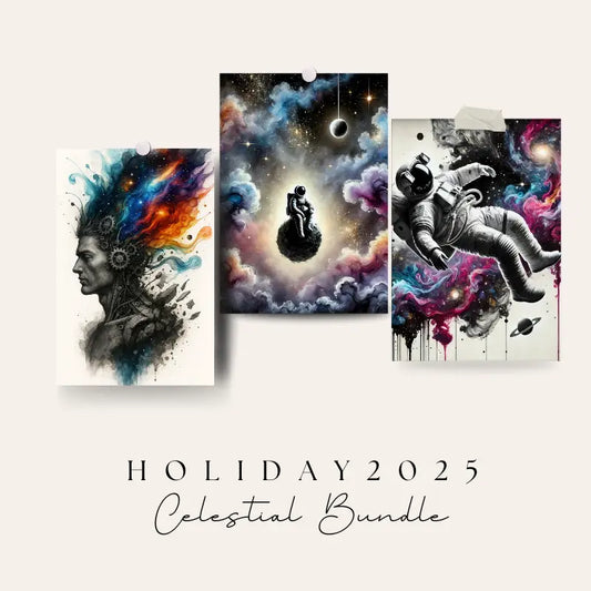 Himmlisches Wand-Trio: Kosmisches Poster-Set mit Galaxie-Motiven 2025