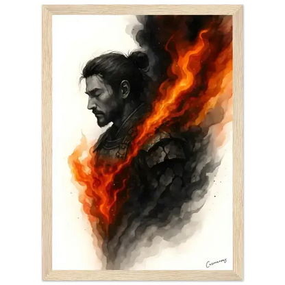 Gerahmtes Poster Innere Krieger aus Holzrahmen