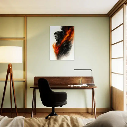 Schwarzer Ledersessel mit modernem Design und Drehbasis für Der innere Krieger