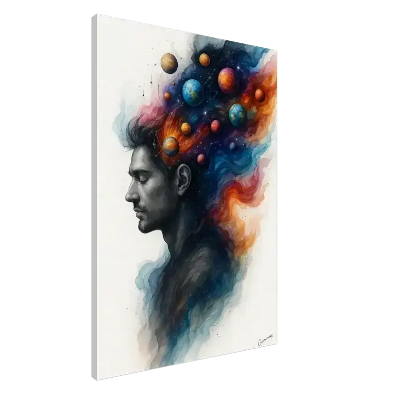 Canvas-Gemälde: Mann mit kosmischem Haar aus Innerer Kosmos