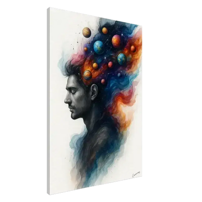 Canvas-Gemälde: Mann mit kosmischem Haar aus Innerer Kosmos