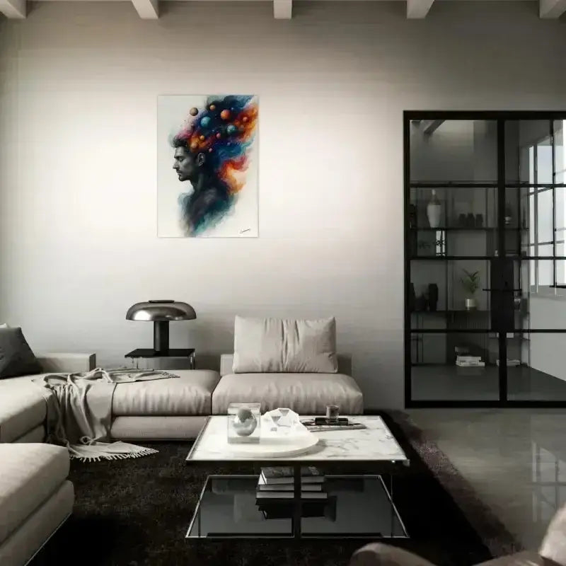 Abstraktes Innerer Kosmos Poster mit kosmischem Design und lebendigen Farben