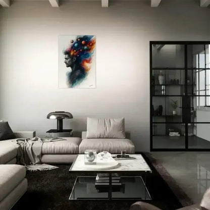 Abstraktes Innerer Kosmos Poster mit kosmischem Design und lebendigen Farben