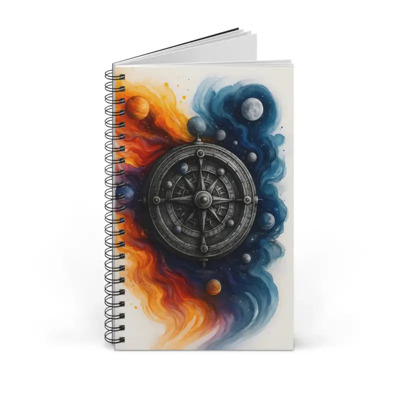 Spiralbindung Notizbuch mit Kompassrose Design aus dem Produkt Kosmischer Kompass