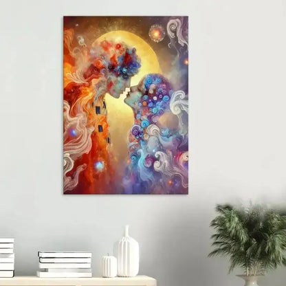Abstraktes Kunstprint Der Kuss Gustav Klimt: Universen verschmelzen
