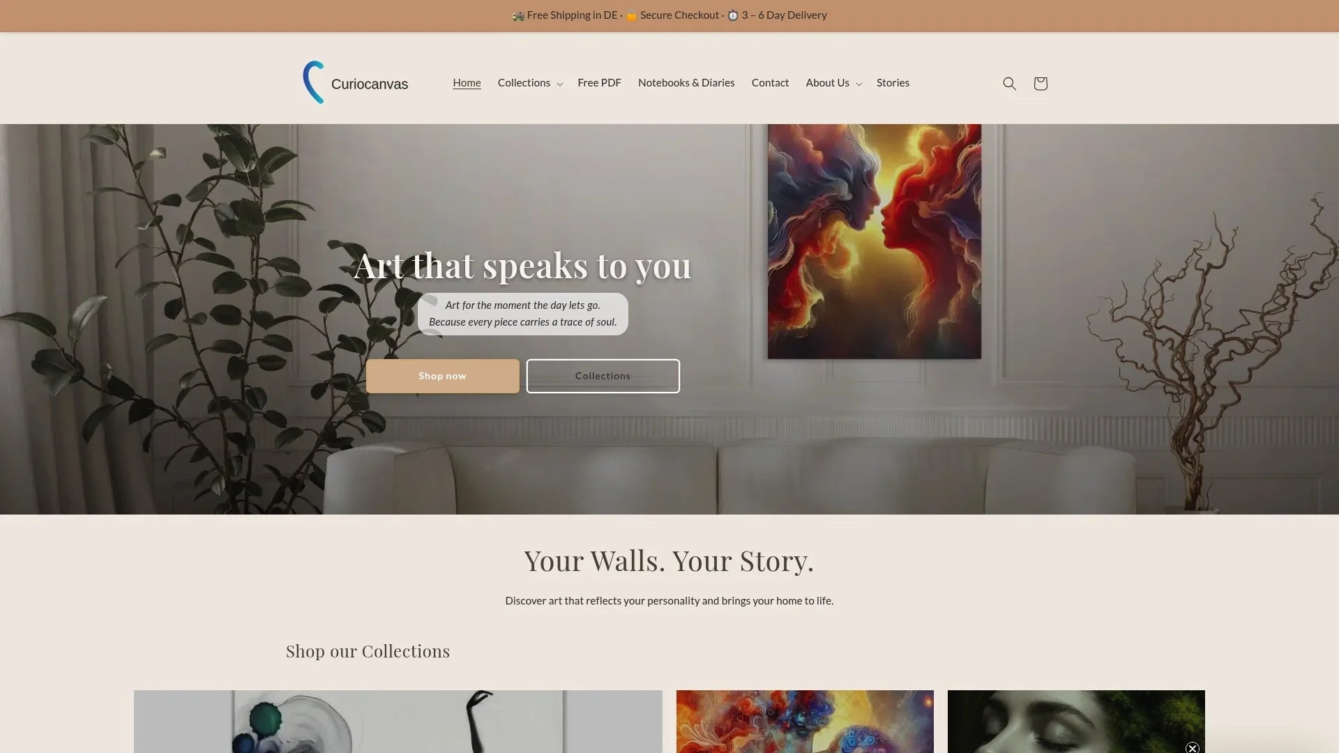 Vibrantes abstraktes mythisches Kunstwerk in Rot-Orange-Blau für spirituelle Menschen