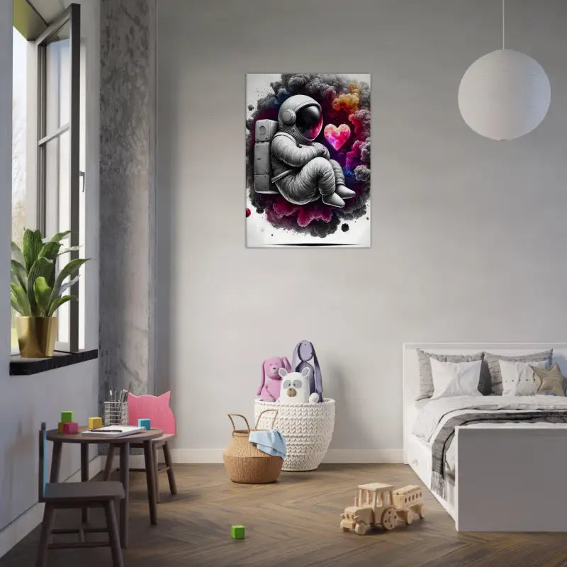 Astronaut Kunstdruck für das Produkt Lost in Love – Wenn ein Herz heller leuchtet als jede Galaxie