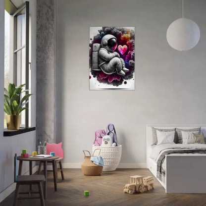 Astronaut Kunstdruck für das Produkt Lost in Love – Wenn ein Herz heller leuchtet als jede Galaxie