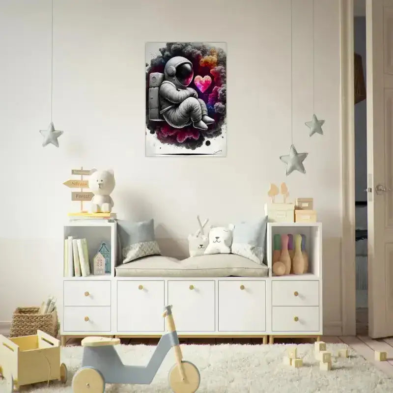 Weiße Stauraumbank mit integriertem Kissen, Schubladen und modernem Design