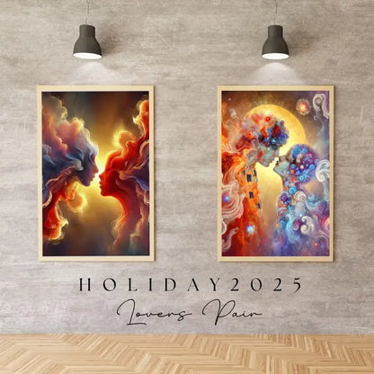 Kunstwerk Der Kuss für Paare 2025: Lovers Pair Journals Set