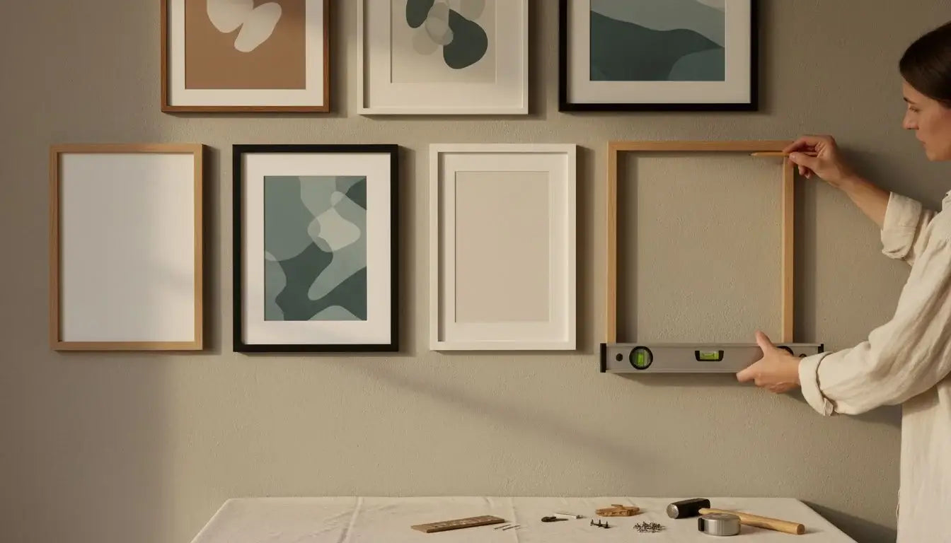 Minimalistischer Holzrahmen für emotionale Kunstwerke gezielt