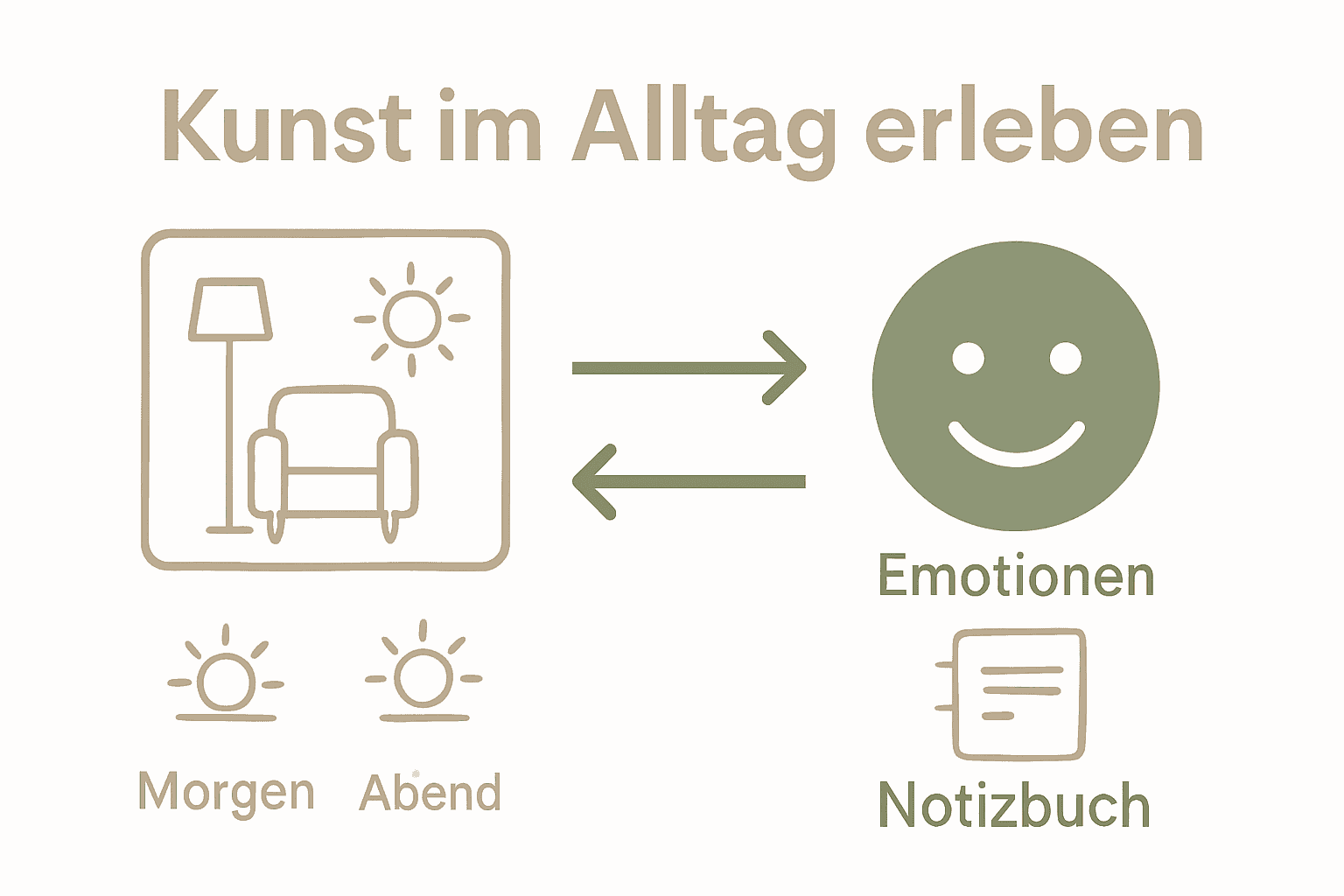 Olivgrünes Smiley-Icon weckt Emotionen mit persönlicher Bedeutung