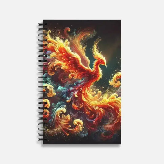 Spiralgebundenes Notizbuch Phönixflamme mit feurigen Phoenix-Design