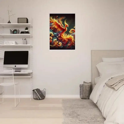 24x36 Phoenix gerahmtes Poster Phönixruf in Rahmen