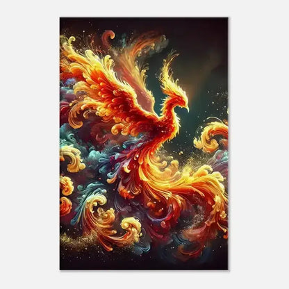 Phönixruf Leinwanddruck mit Asche-Phönix von Curiocanvas