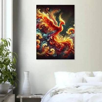 Phönixruf Leinwand von Curiocanvas aus Asche mit Journal-Elementen