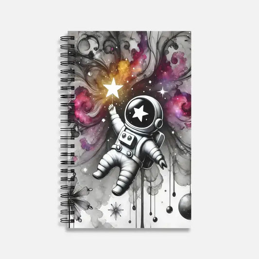Sternensammler Notizbuch mit Astronauten-Design und Galaxie-Motiv