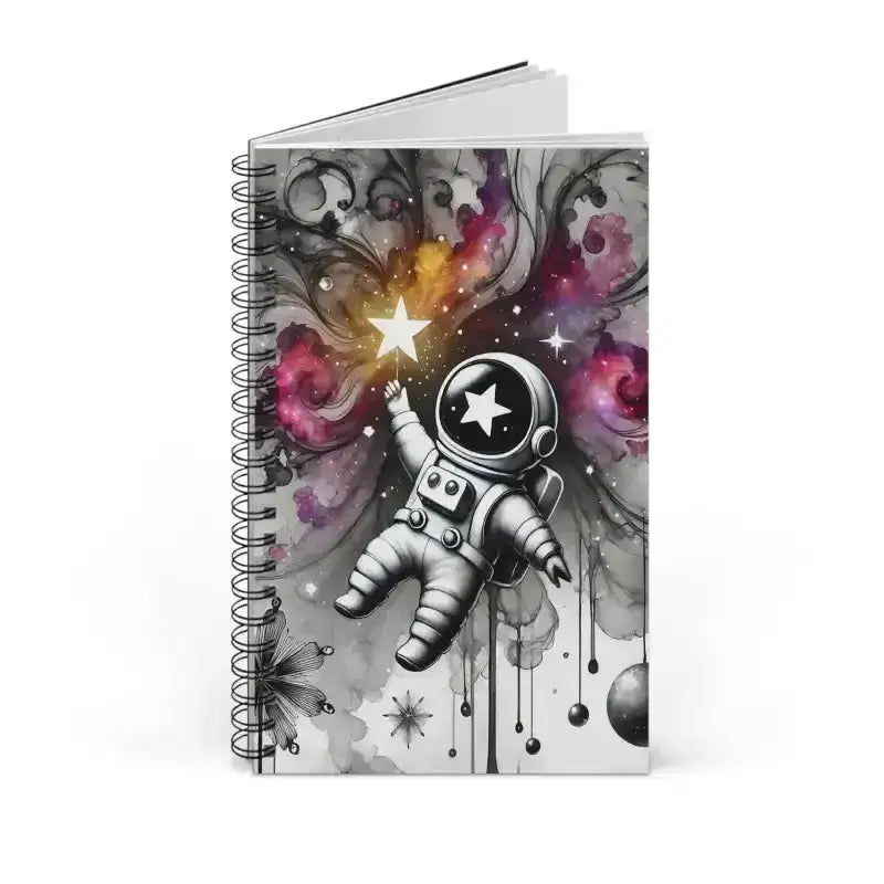Sternensammler Notizbuch mit Galaxie-Design und Spiralbindung