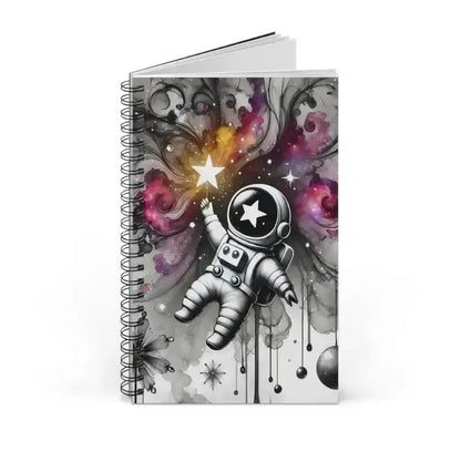 Sternensammler Notizbuch mit Galaxie-Design und Spiralbindung