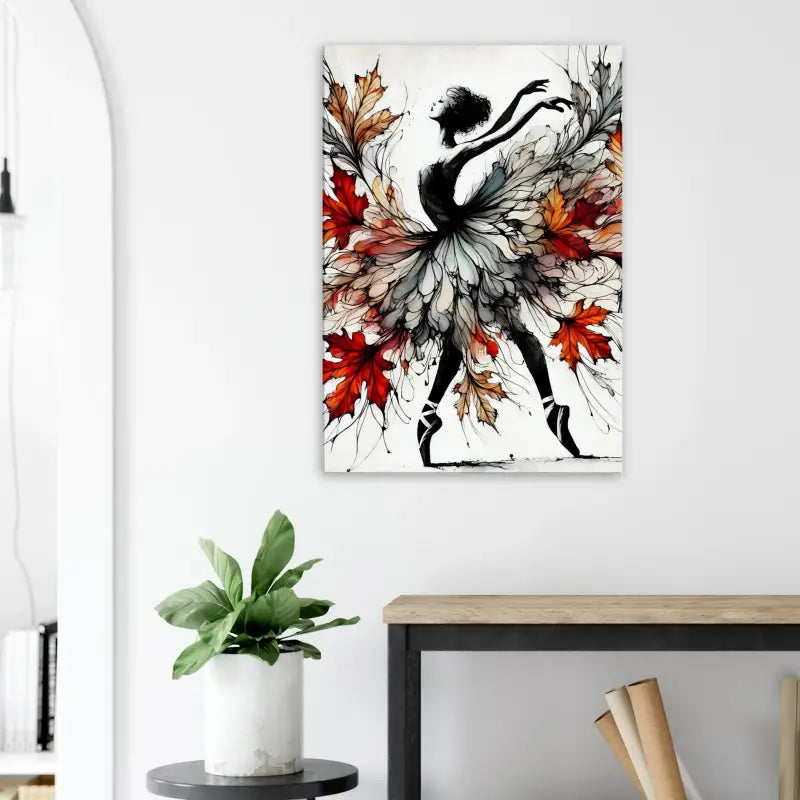 Ballerina im Herbstlaub Kunstwerk für das Produkt Tanz des Herbstes Wenn Blätter fliegen