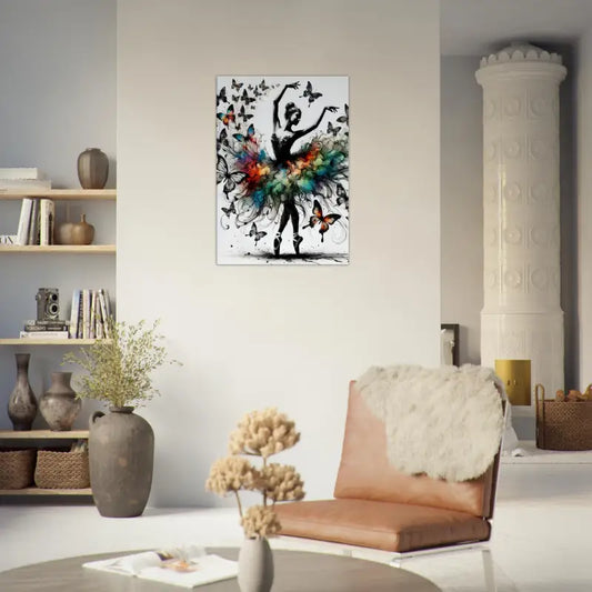 Ballerina mit Schmetterlings-Tutu Kunst im Produkt Tanz der Verwandlung